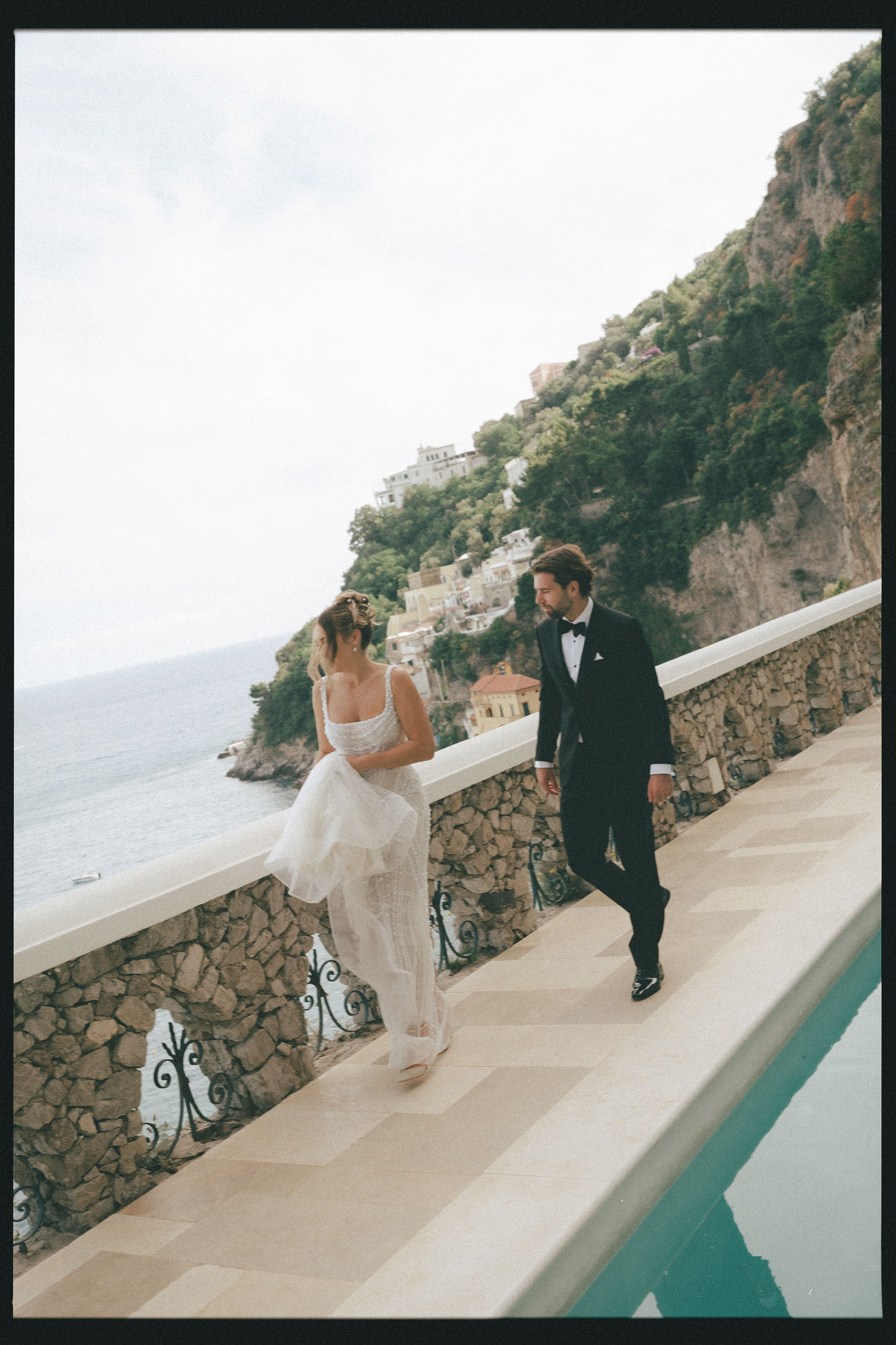 Amalfi Coast Italy wedding Borgo Santandrea Hotel elopement destination wedding film candid couples photos